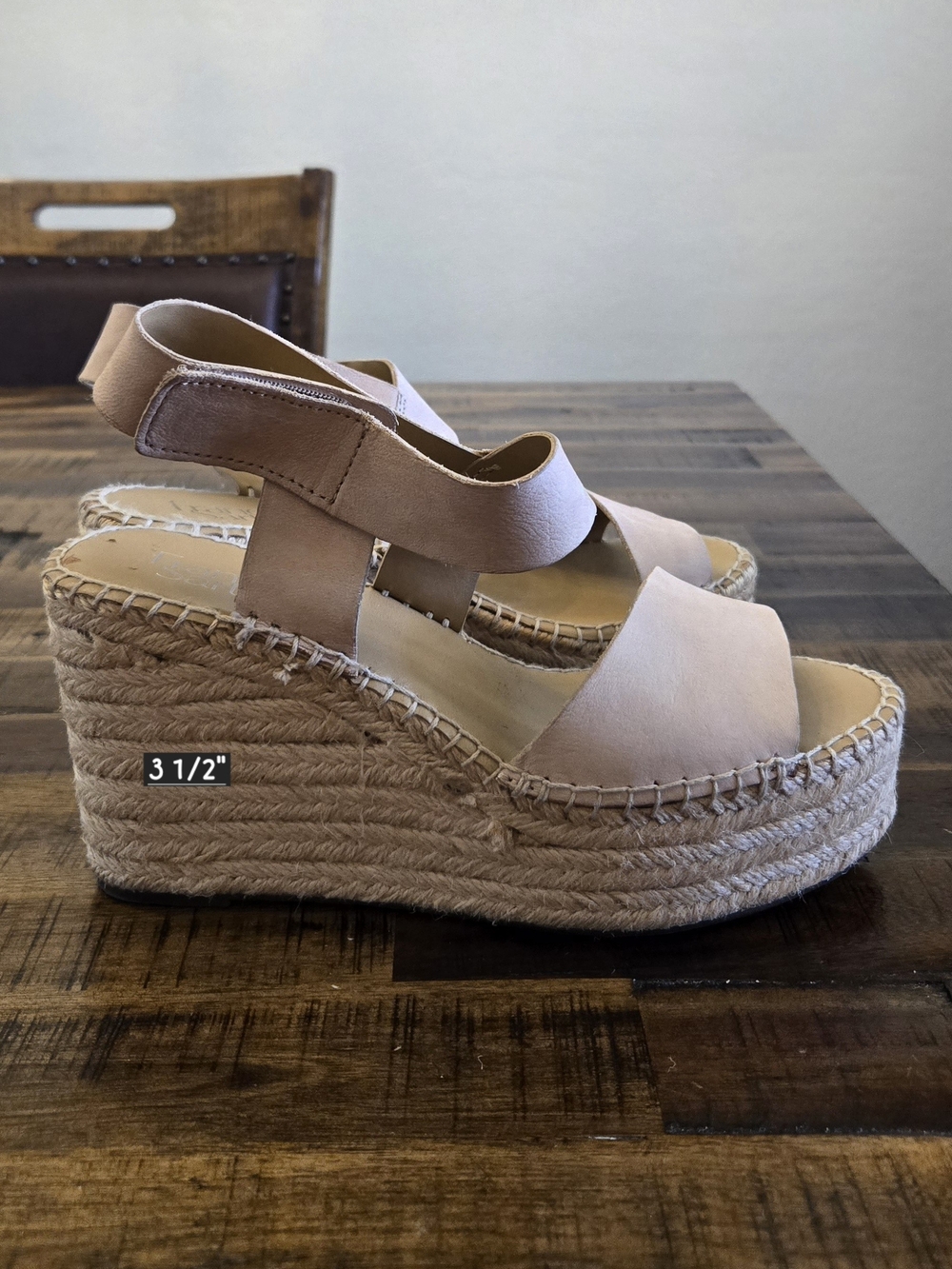 Franco Sarto Nude Colo Espadrille Wedge Sandals